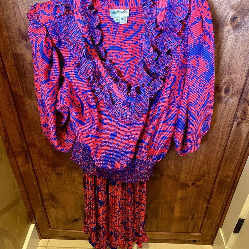 1980s Mosaic top/skirt